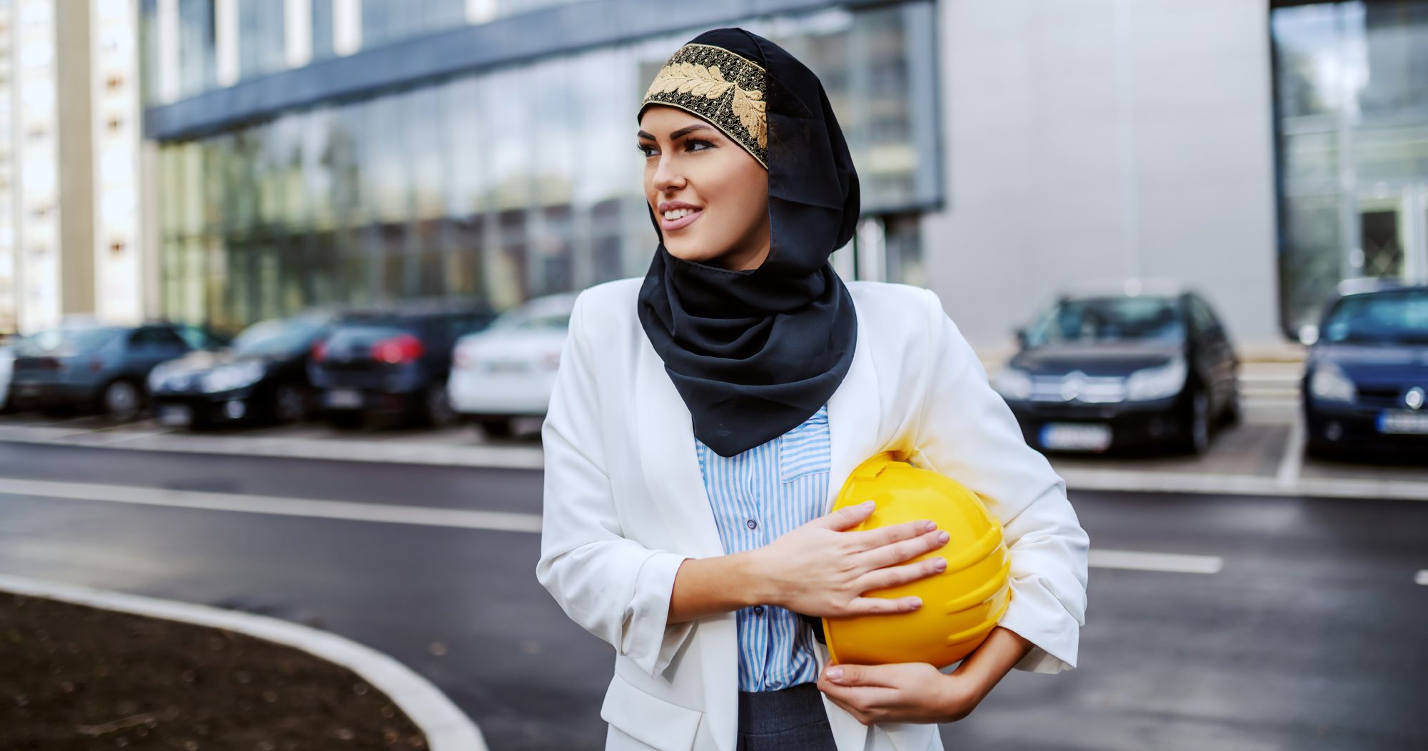 Arabic Young Woman With Hardhat Being Carried Aspect Ratio 760 400