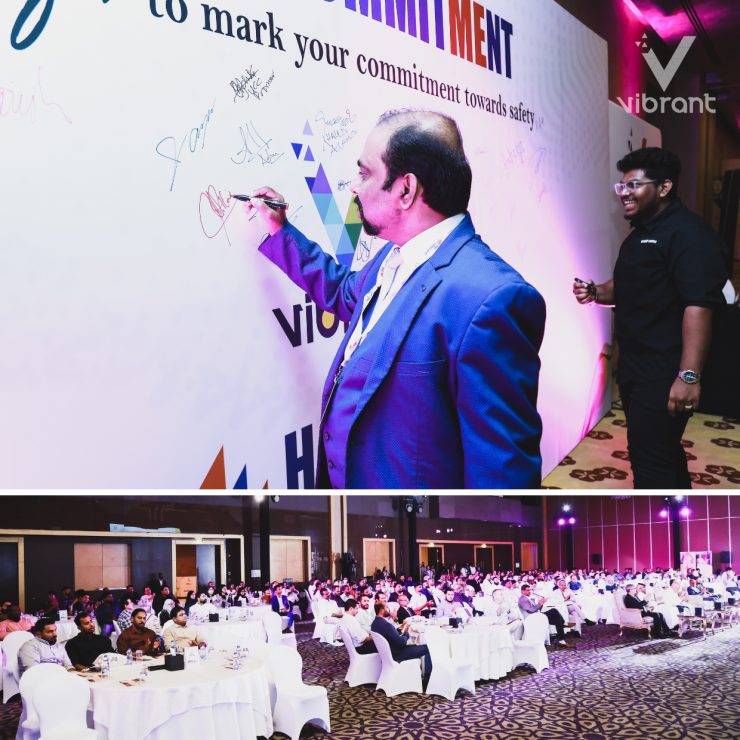 Vibrant Co Founder And Managing Director Santosh Kumar Pillai Signing The Safety Pledge At The Conclave 2024 Below Aspect Ratio 740 740